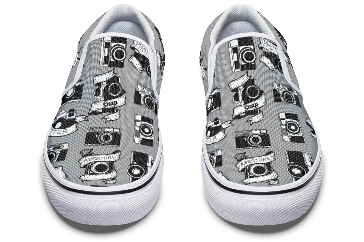 Tattoo Camera Photography Slip-On Shoes