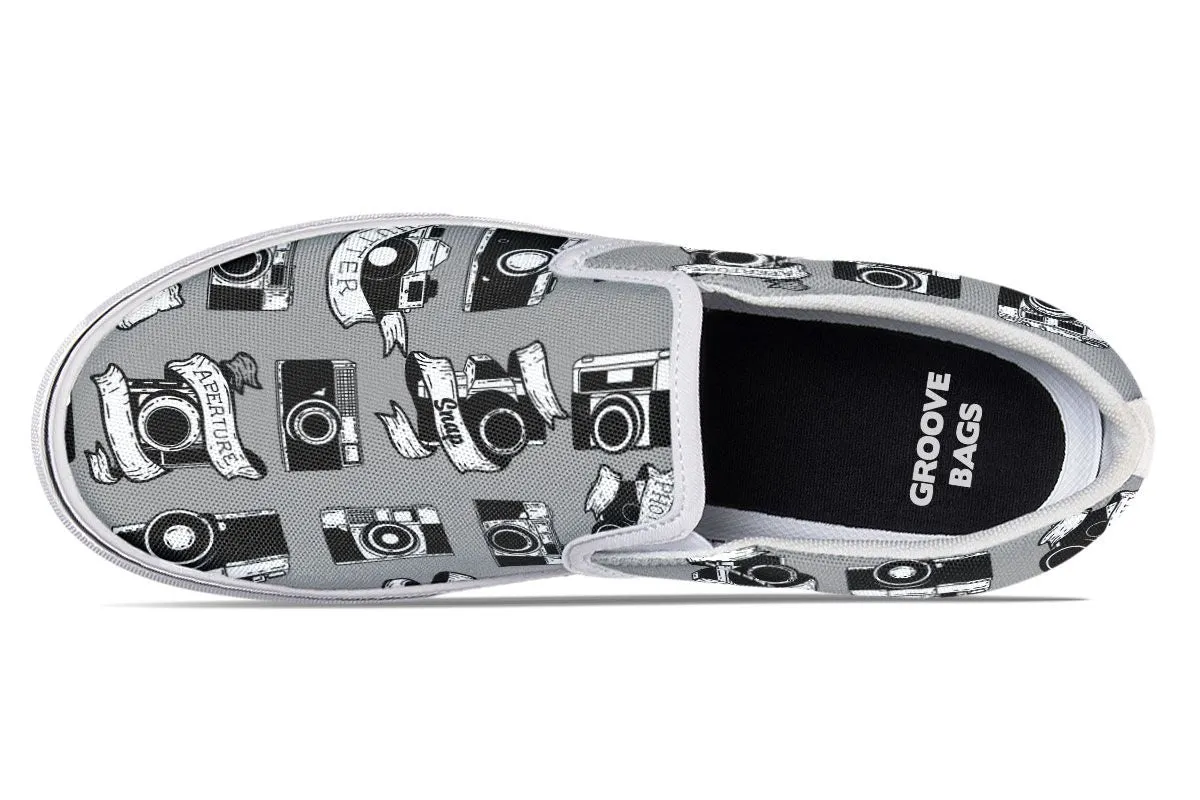 Tattoo Camera Photography Slip-On Shoes