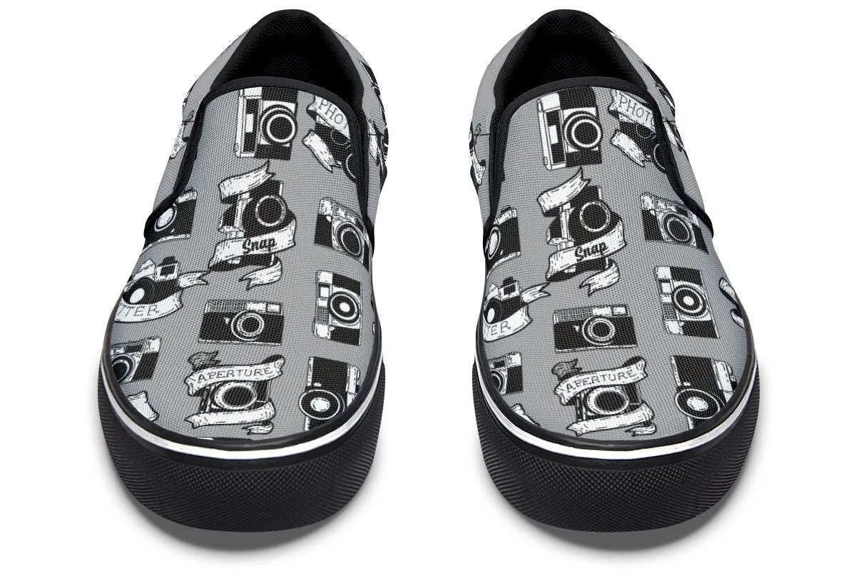 Tattoo Camera Photography Slip-On Shoes