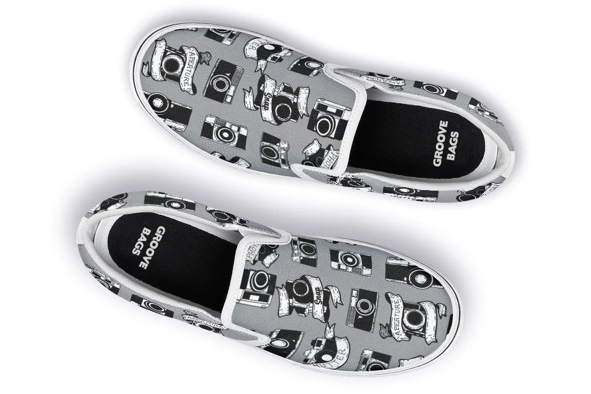Tattoo Camera Photography Slip-On Shoes