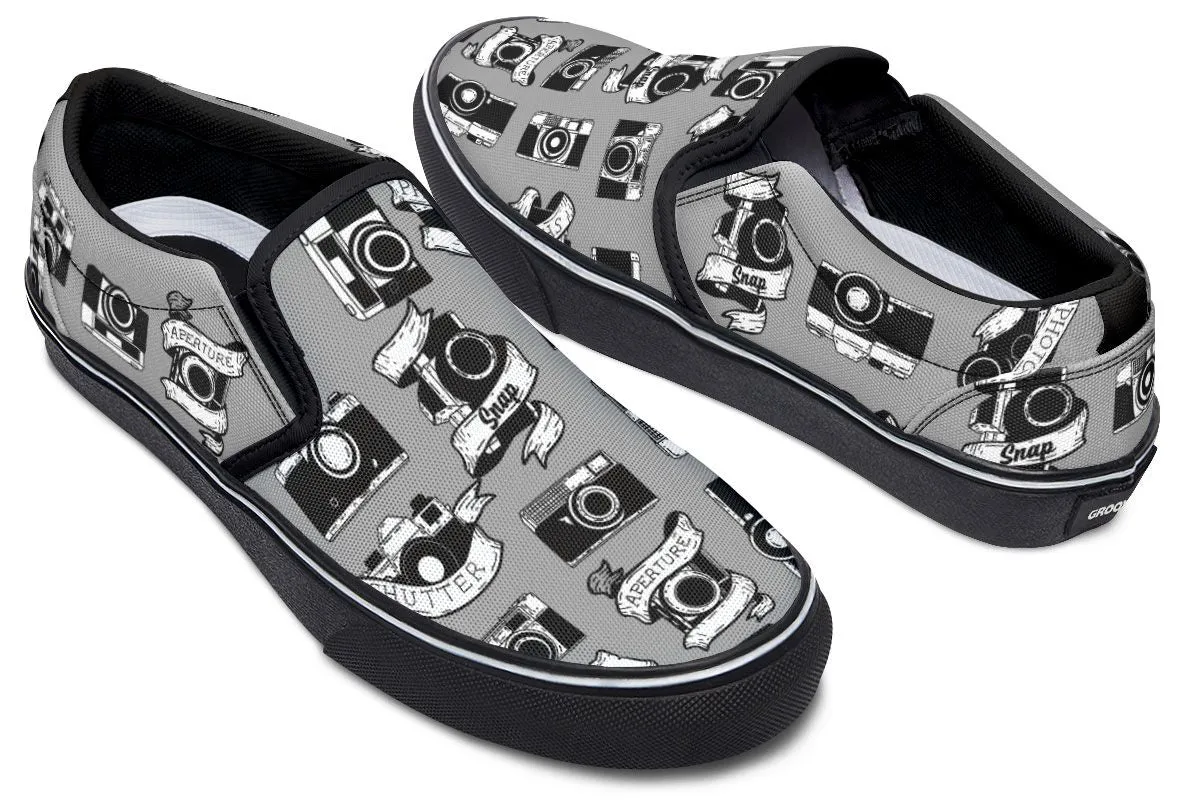 Tattoo Camera Photography Slip-On Shoes