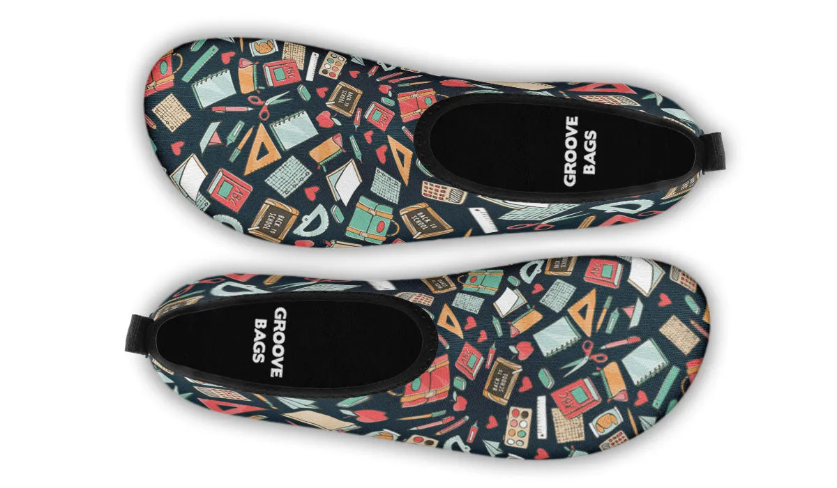 Teacher Pattern Aqua Barefoot Shoes