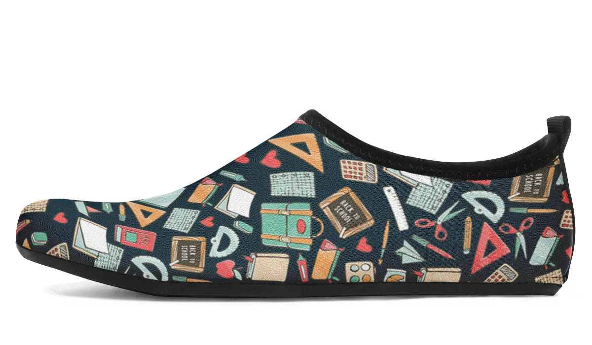 Teacher Pattern Aqua Barefoot Shoes