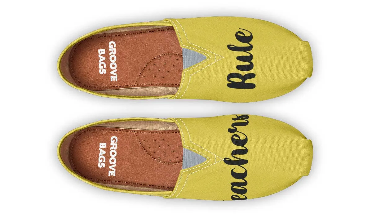 Teachers Rule Yellow Casual Shoes