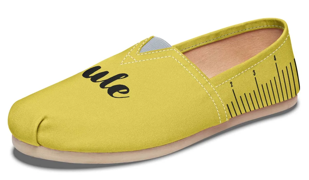 Teachers Rule Yellow Casual Shoes