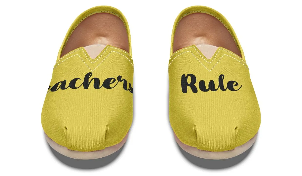 Teachers Rule Yellow Casual Shoes