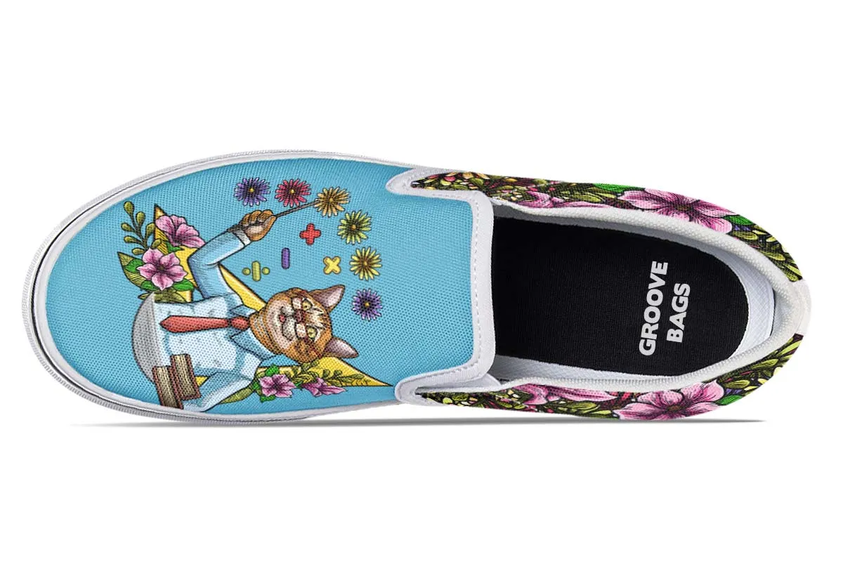 Teaching Math Feline Slip-On Shoes