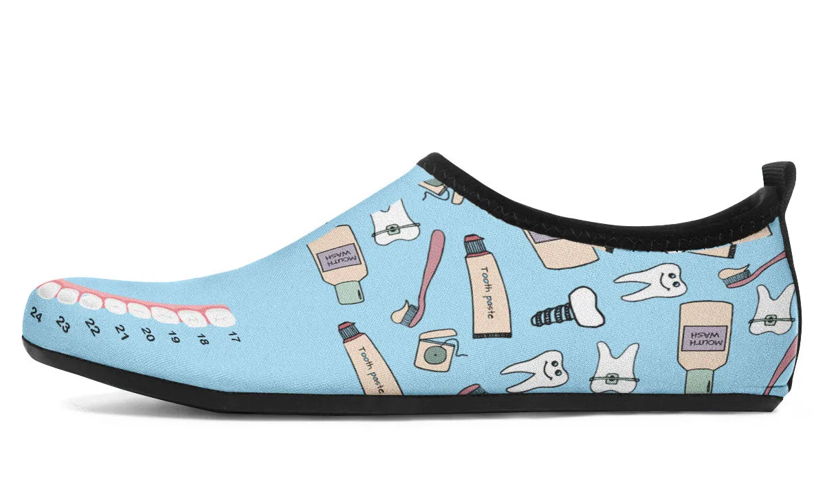 Teeth Chart Aqua Barefoot Shoes