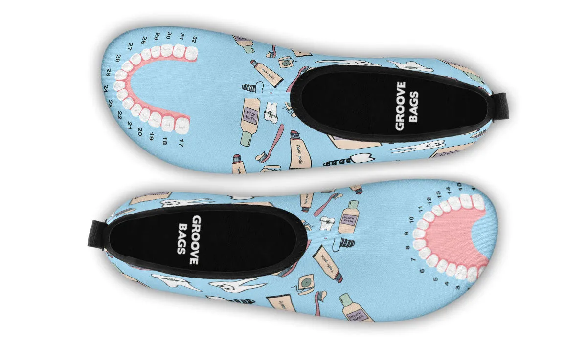 Teeth Chart Aqua Barefoot Shoes