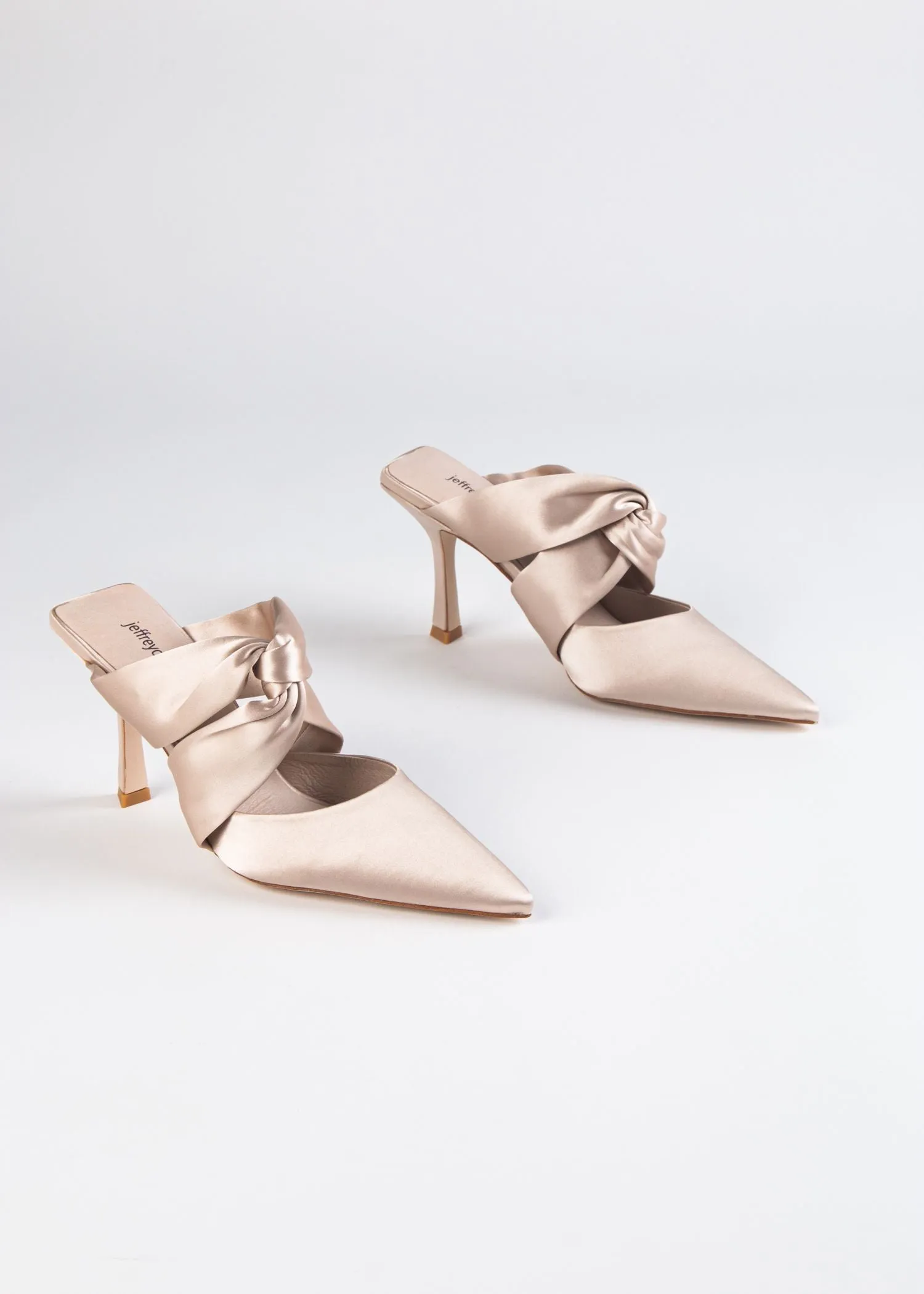 Tied Up Satin Heel