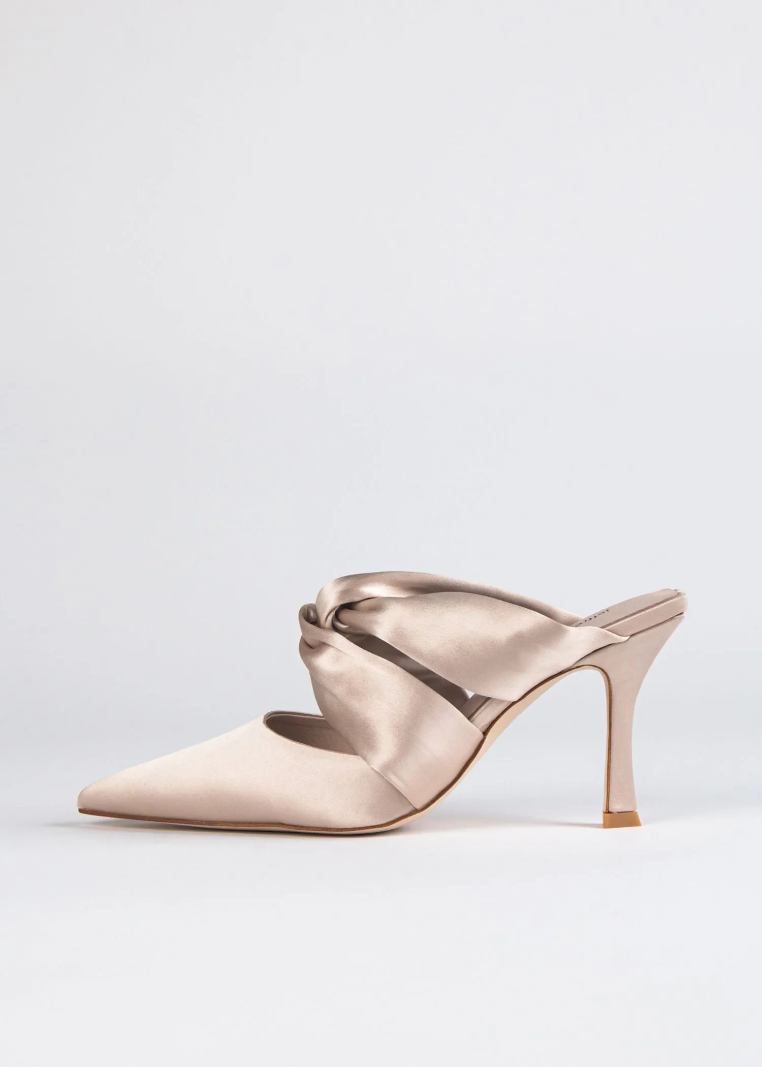 Tied Up Satin Heel