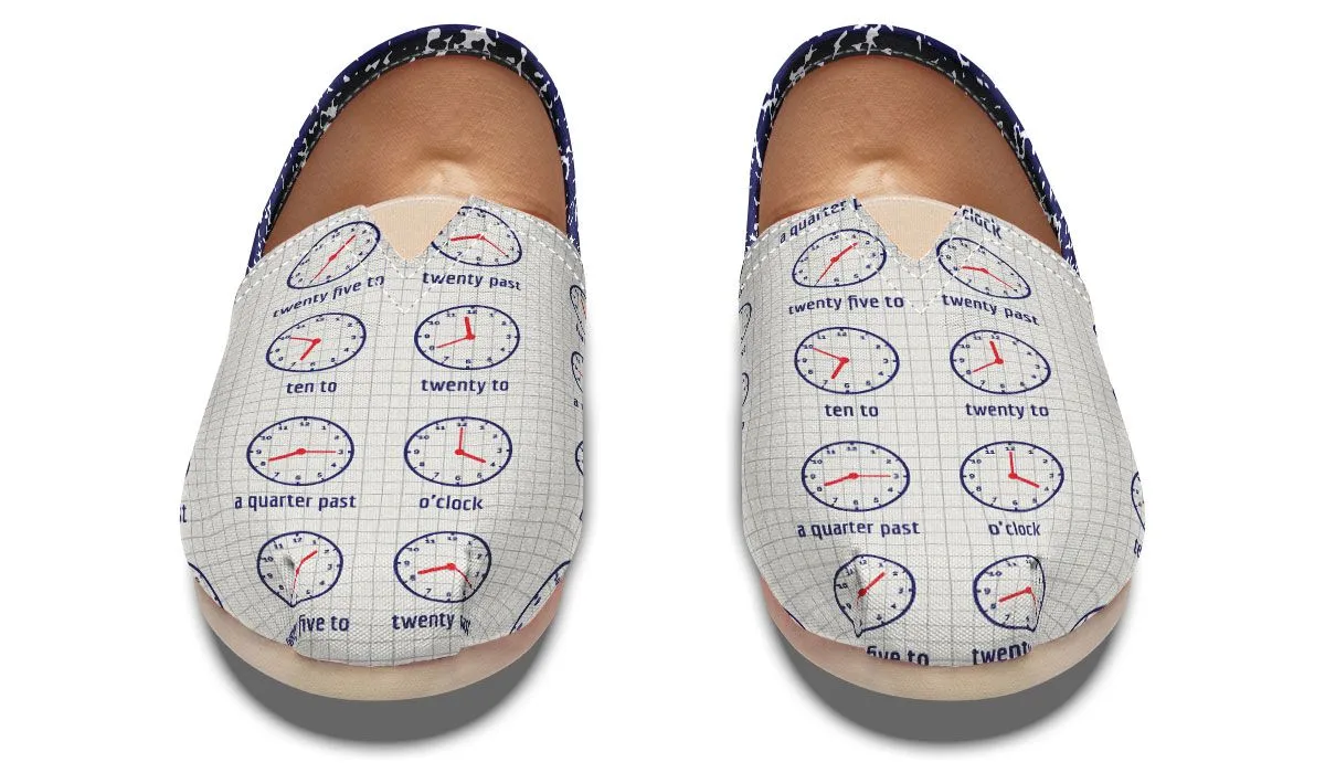 Time Composition Notebook Casual Shoes