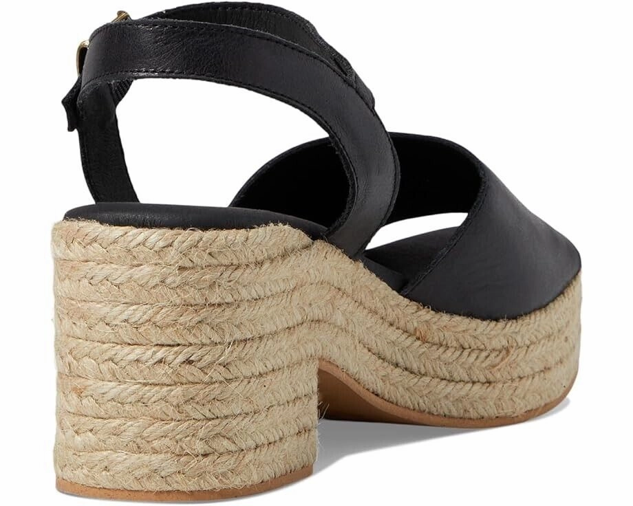 Toni Pons Adriana Sandals Women's US 9 Black Leather Platform Espadrille KHD128