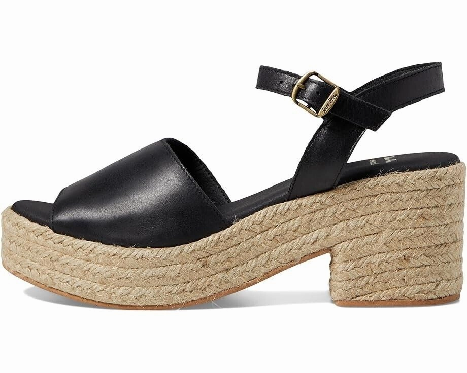 Toni Pons Adriana Sandals Women's US 9 Black Leather Platform Espadrille KHD128