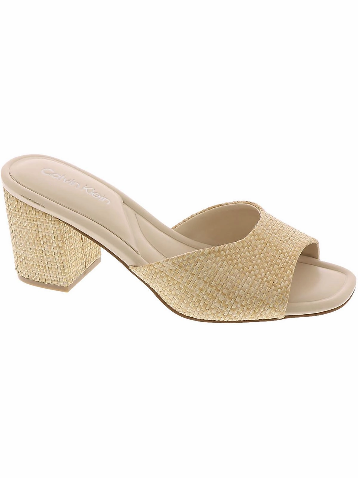 TOVEN Womens Square toe Slide on Block Heel