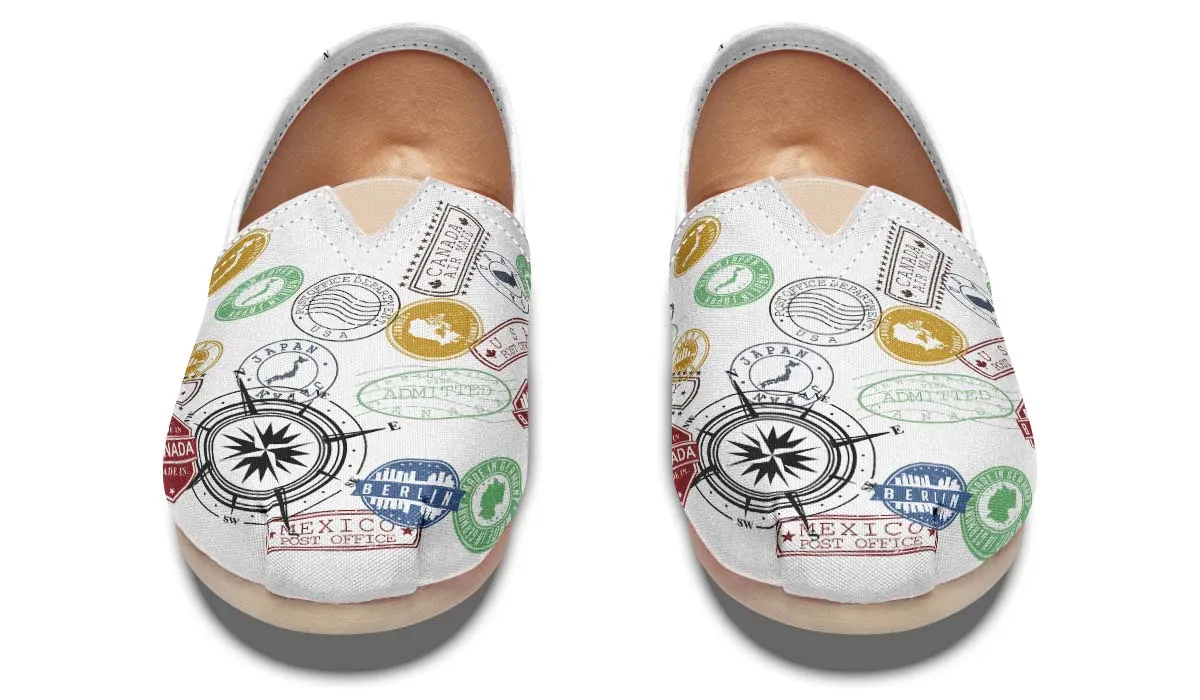Travel Stamps Casual Shoes