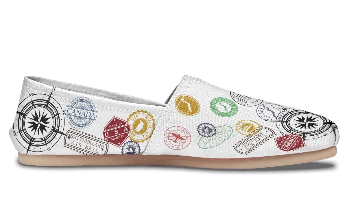 Travel Stamps Casual Shoes