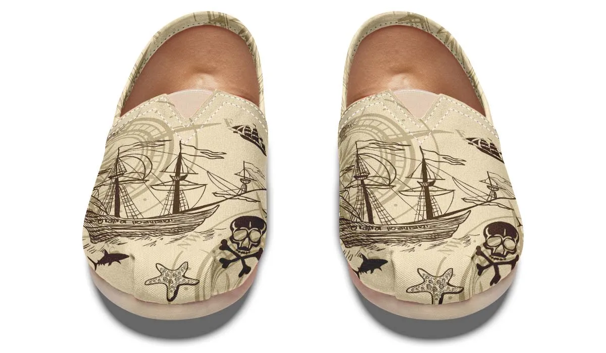 Treasure Map Travel Casual Shoes
