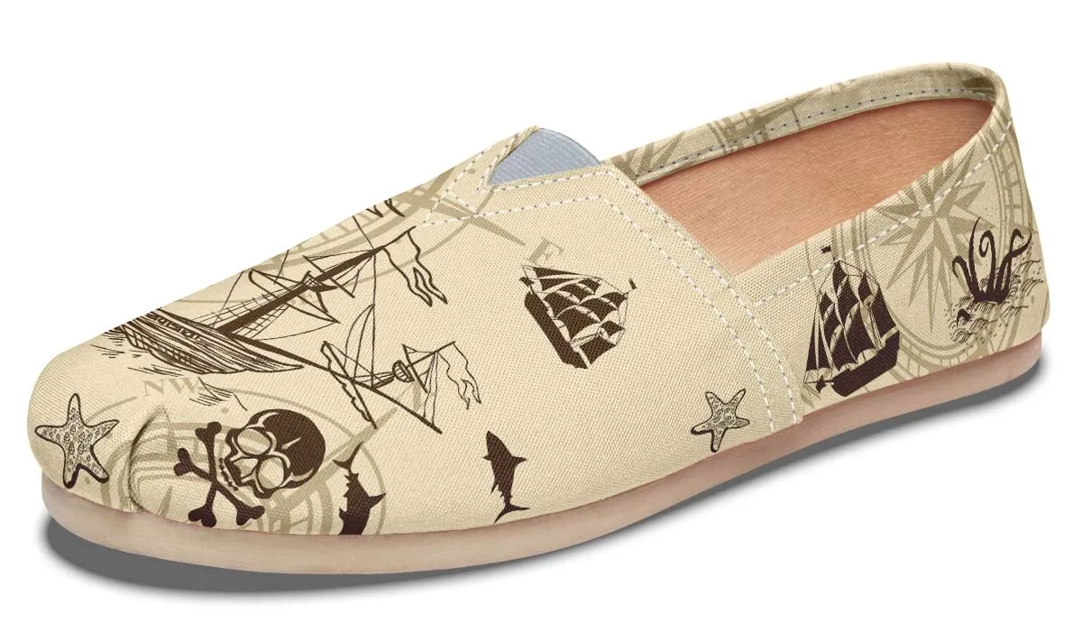 Treasure Map Travel Casual Shoes