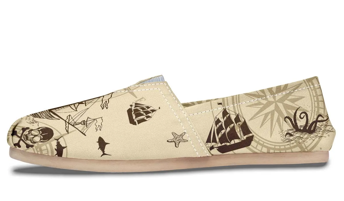 Treasure Map Travel Casual Shoes