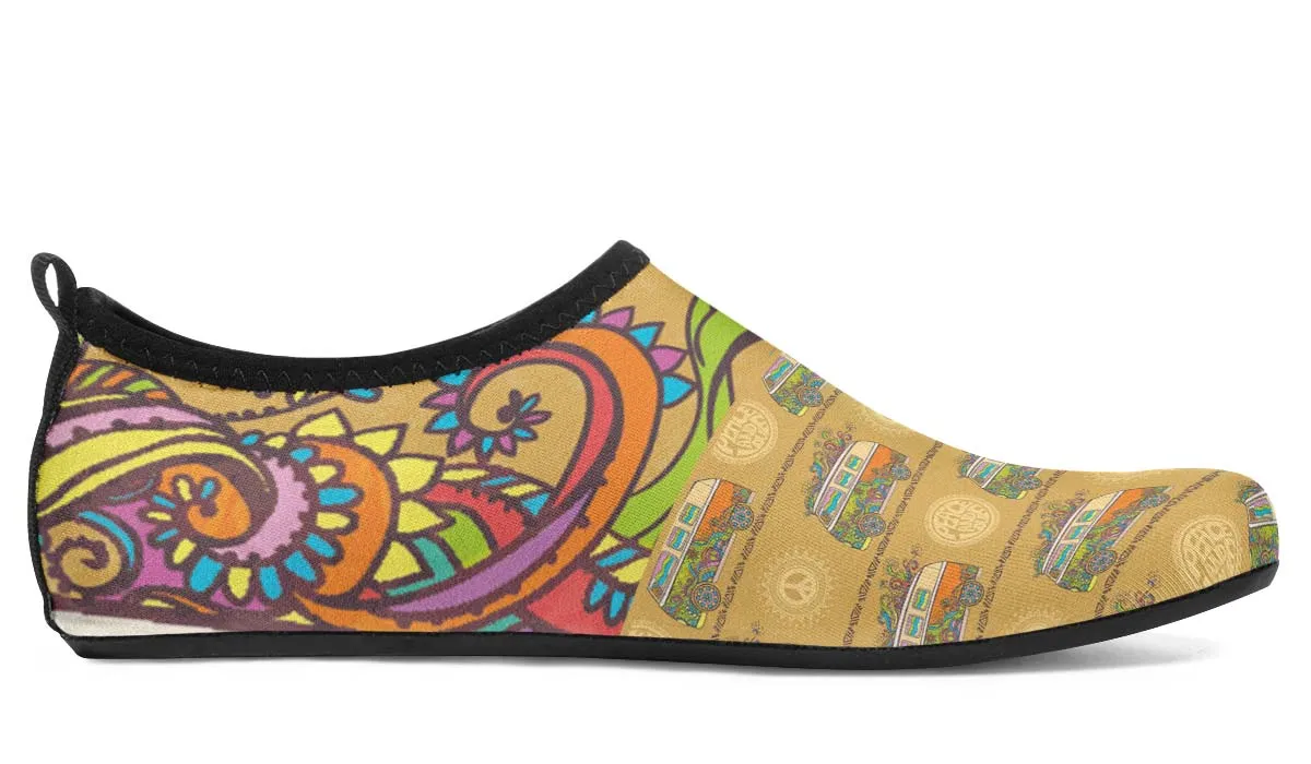 Tribal Hippie Aqua Barefoot Shoes