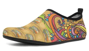 Tribal Hippie Aqua Barefoot Shoes