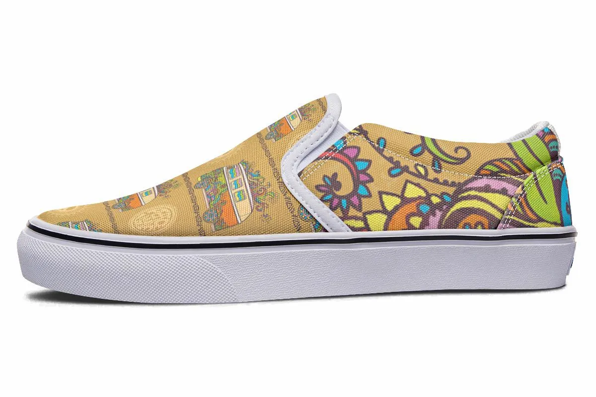 Tribal Hippie Slip-On Shoes