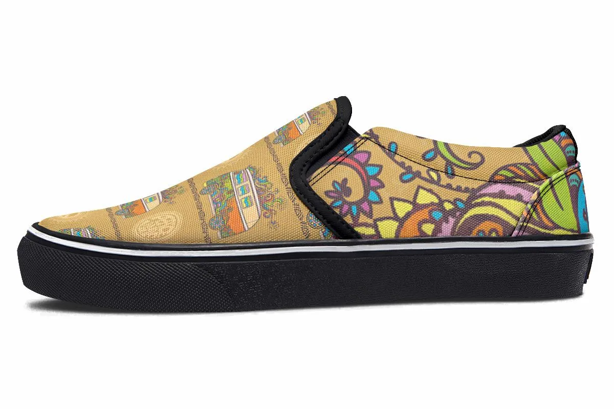 Tribal Hippie Slip-On Shoes