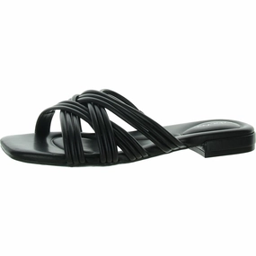 Trivy Womens Criss Cross Strappy Slide Sandals