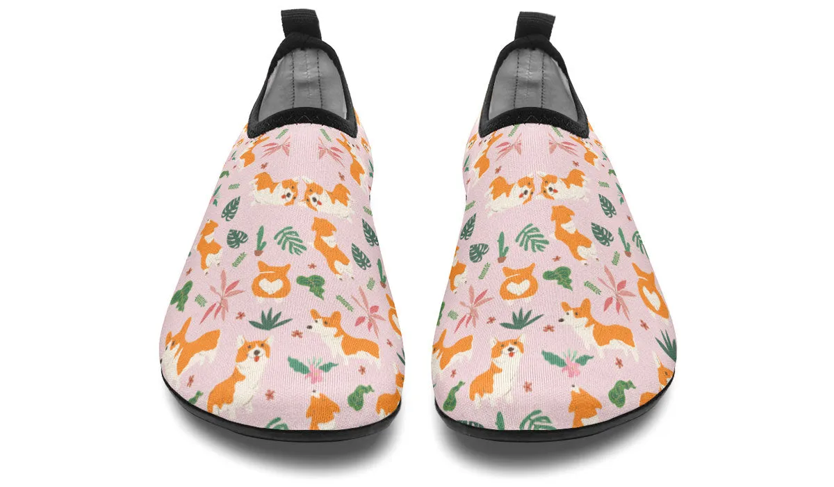 Tropical Corgi Aqua Barefoot Shoes