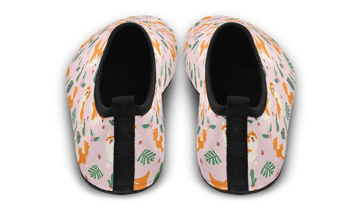 Tropical Corgi Aqua Barefoot Shoes