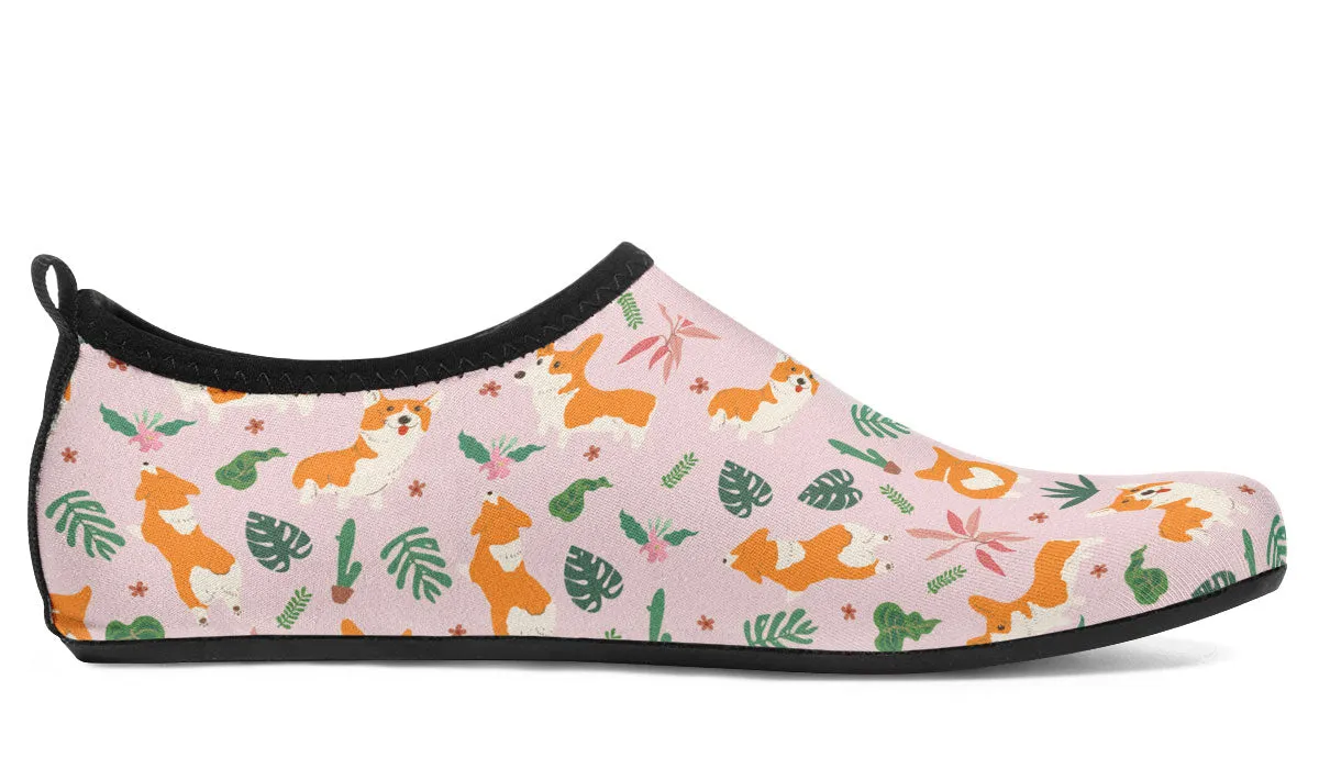 Tropical Corgi Aqua Barefoot Shoes