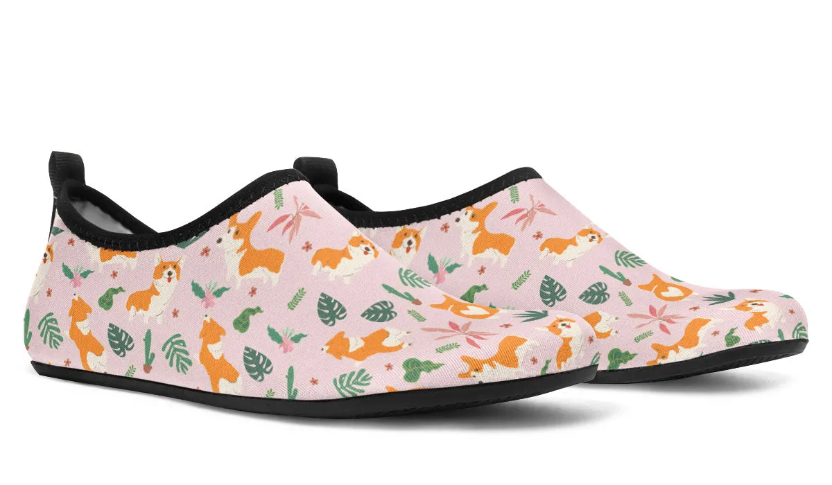 Tropical Corgi Aqua Barefoot Shoes