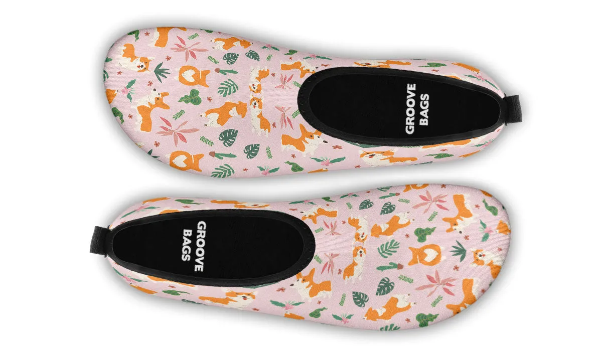 Tropical Corgi Aqua Barefoot Shoes