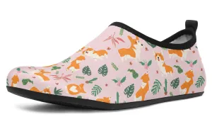 Tropical Corgi Aqua Barefoot Shoes