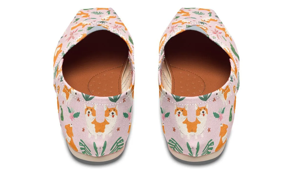 Tropical Corgi Casual Shoes
