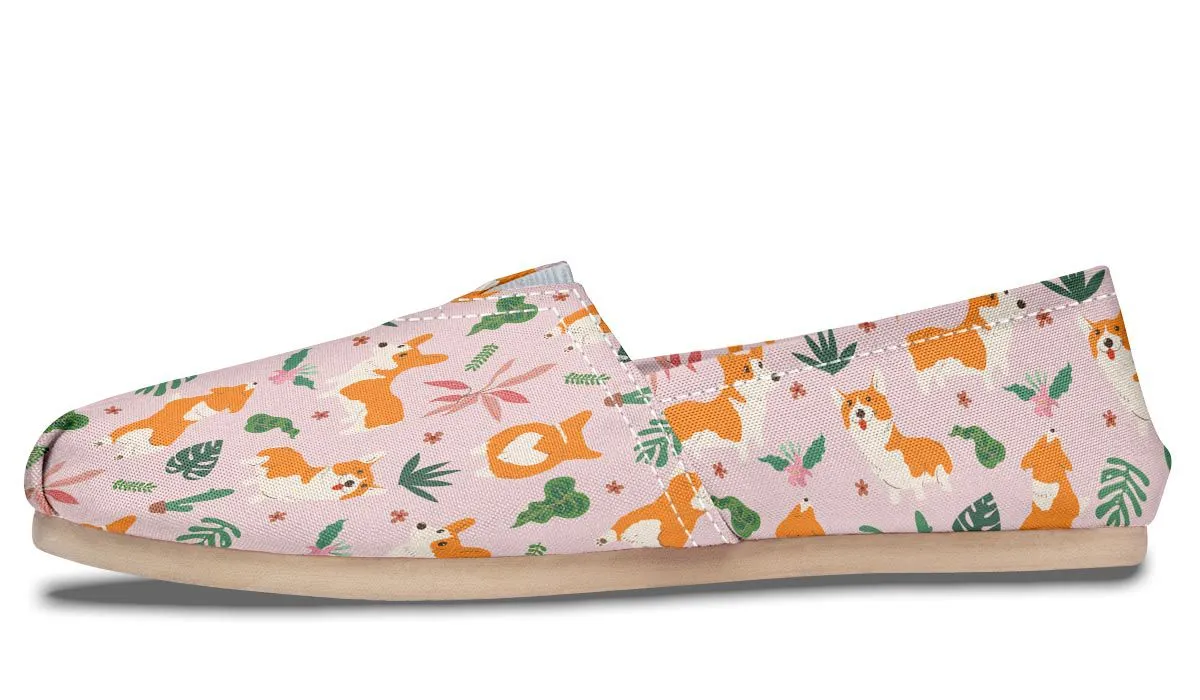 Tropical Corgi Casual Shoes