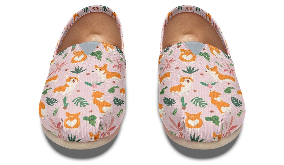 Tropical Corgi Casual Shoes