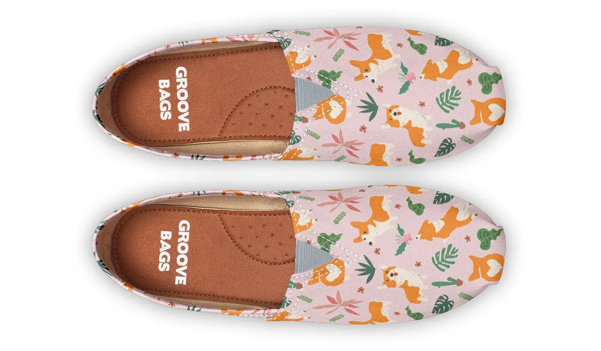 Tropical Corgi Casual Shoes
