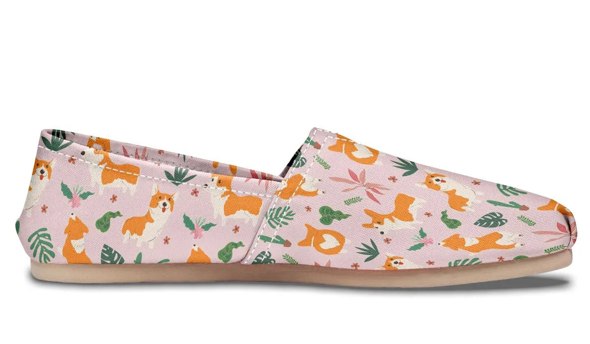 Tropical Corgi Casual Shoes