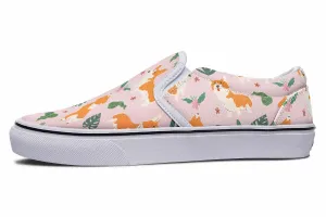 Tropical Corgi Slip-On Shoes