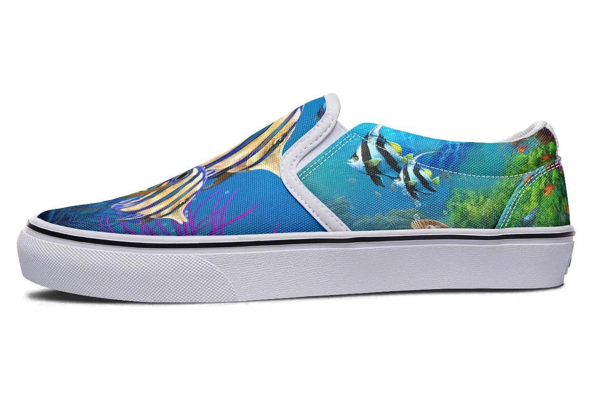 Tropical Ocean Slip-On Shoes
