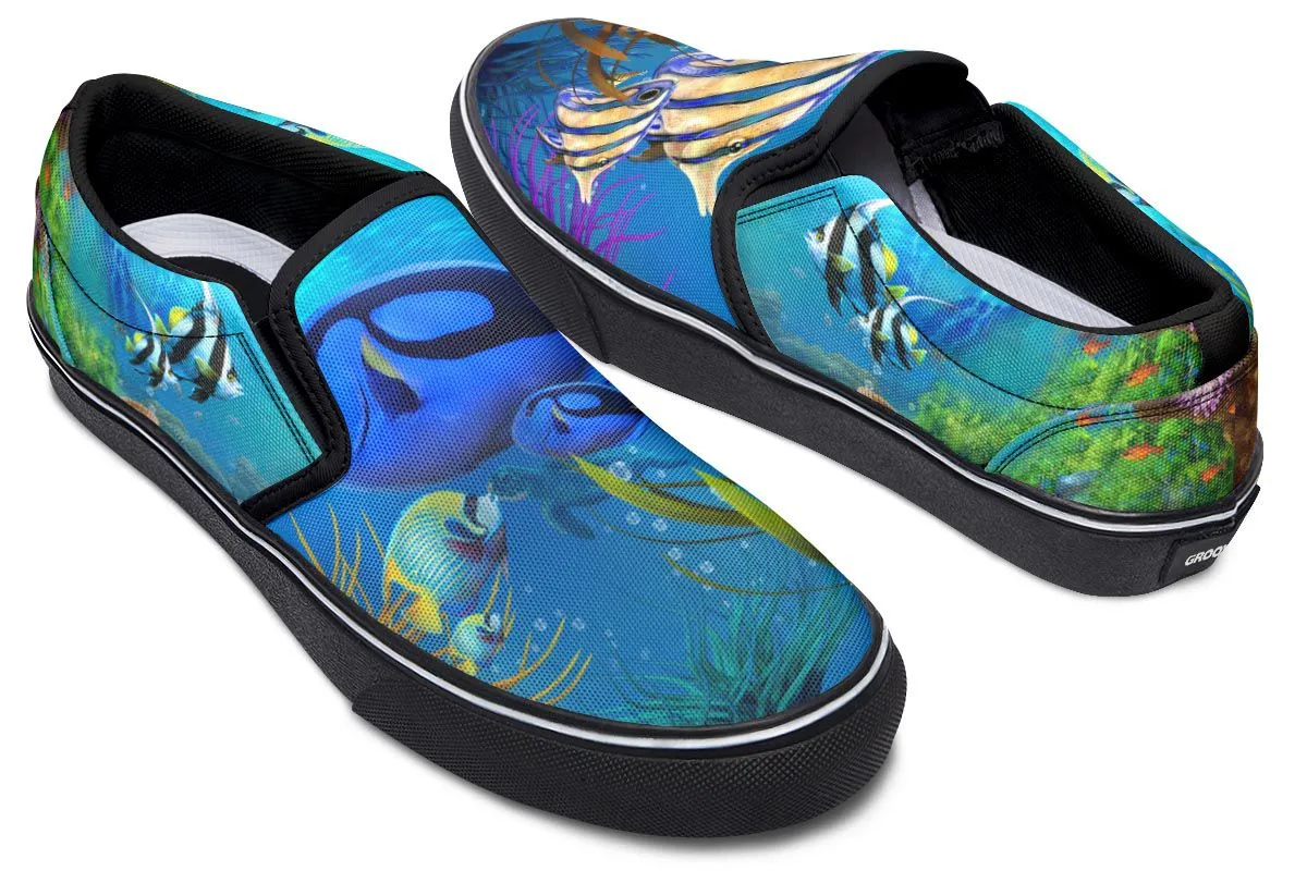 Tropical Ocean Slip-On Shoes