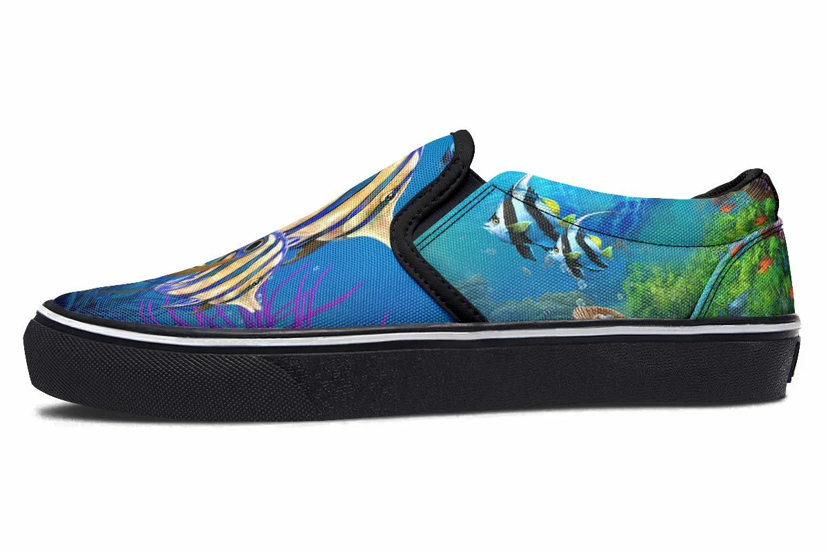 Tropical Ocean Slip-On Shoes