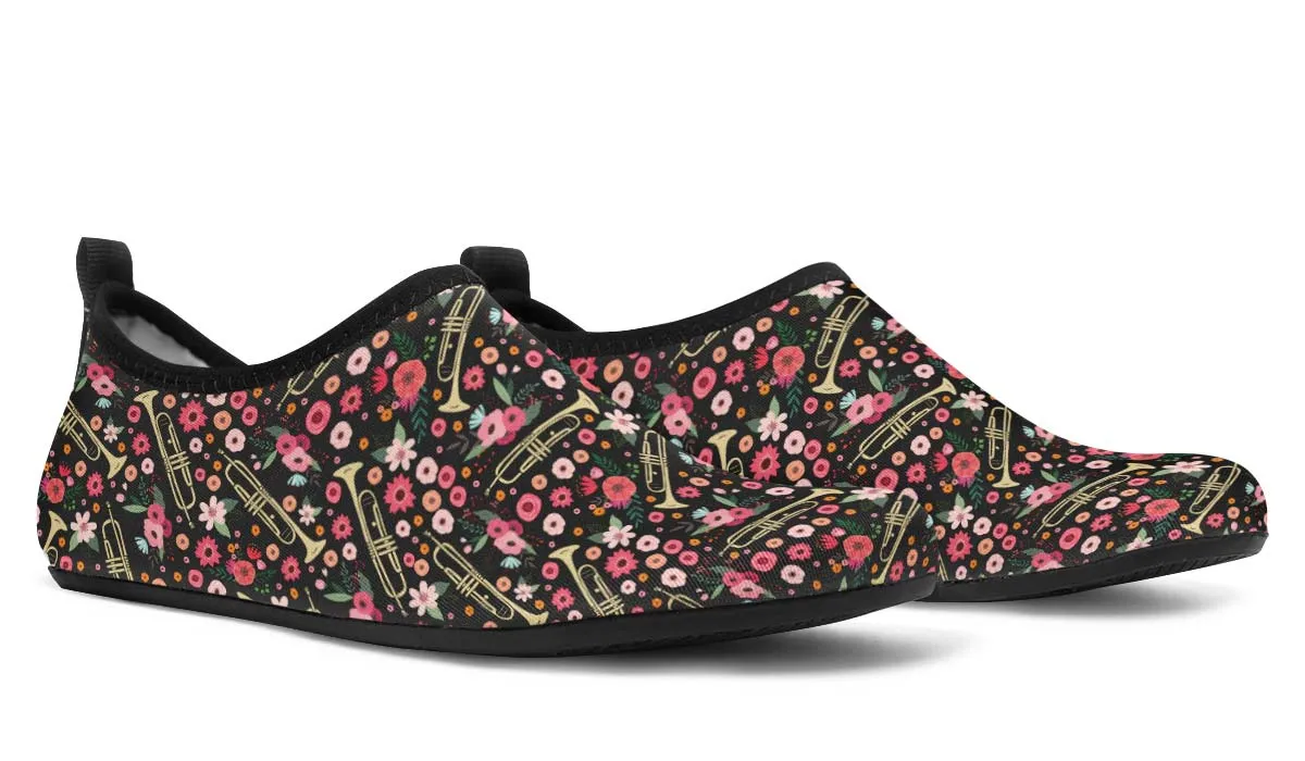 Trumpet Flower Aqua Barefoot Shoes