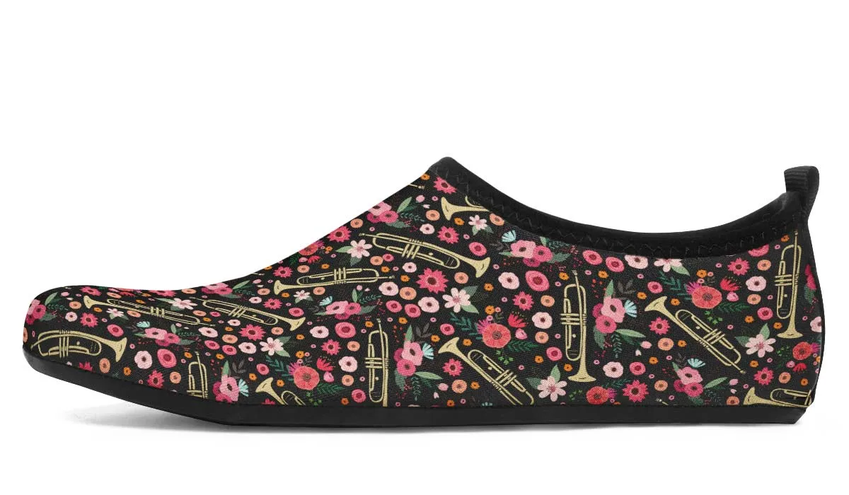 Trumpet Flower Aqua Barefoot Shoes