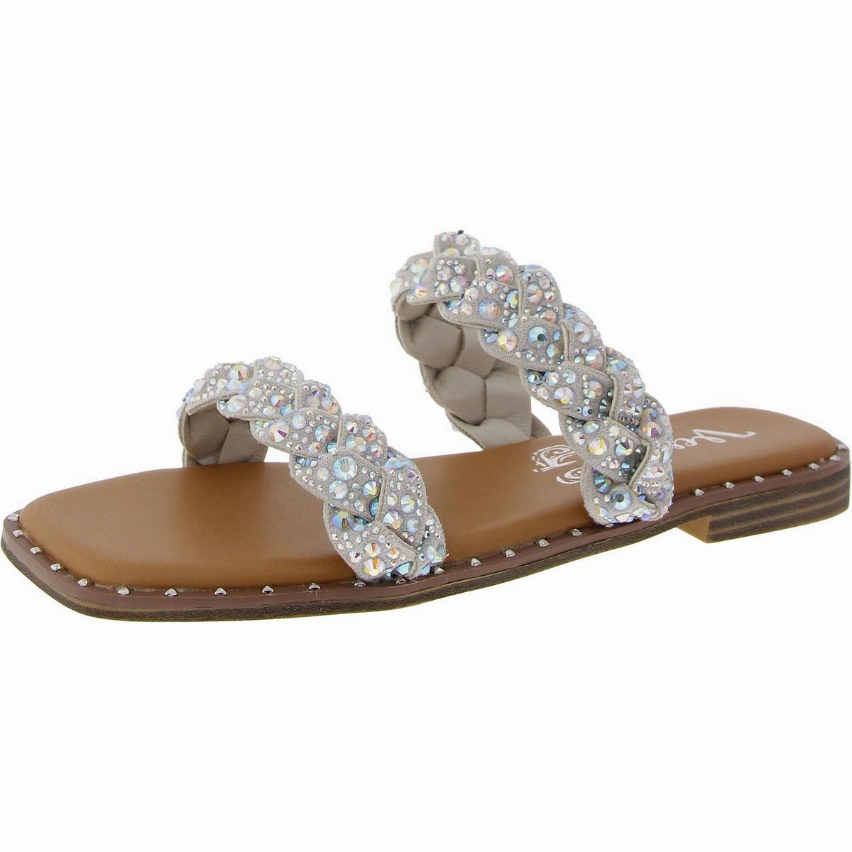 Twisty 2 Womens Rhinestone Embossed Slide Sandals