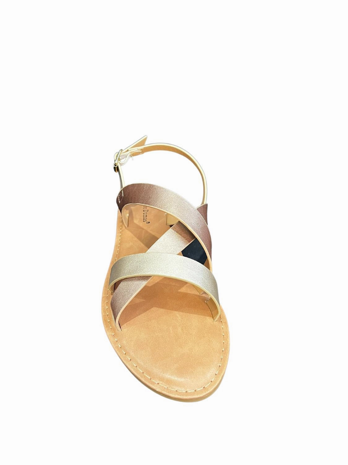 Two Tone Sandals In Gold Multi