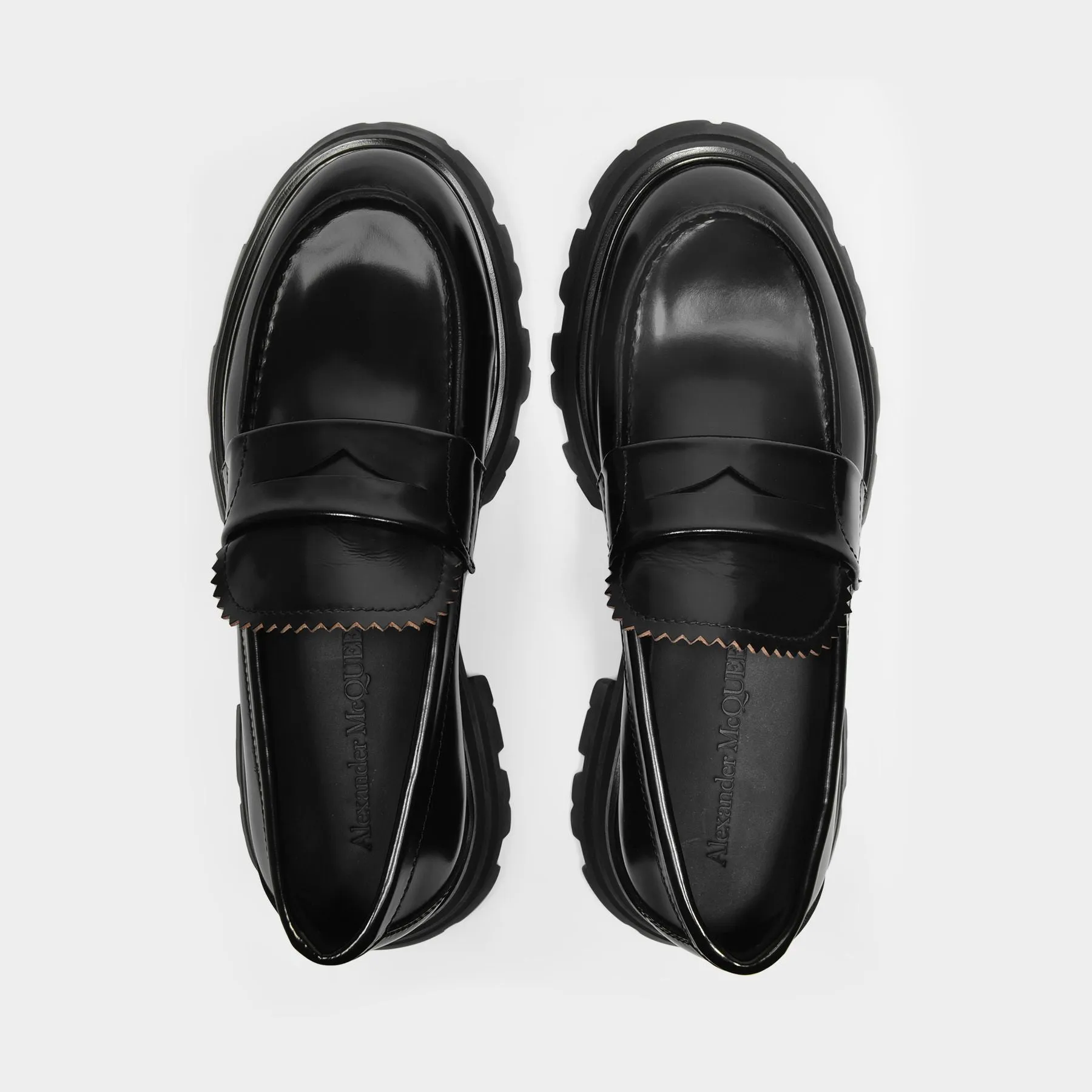 Upper and Ru Loafers in Black Leather