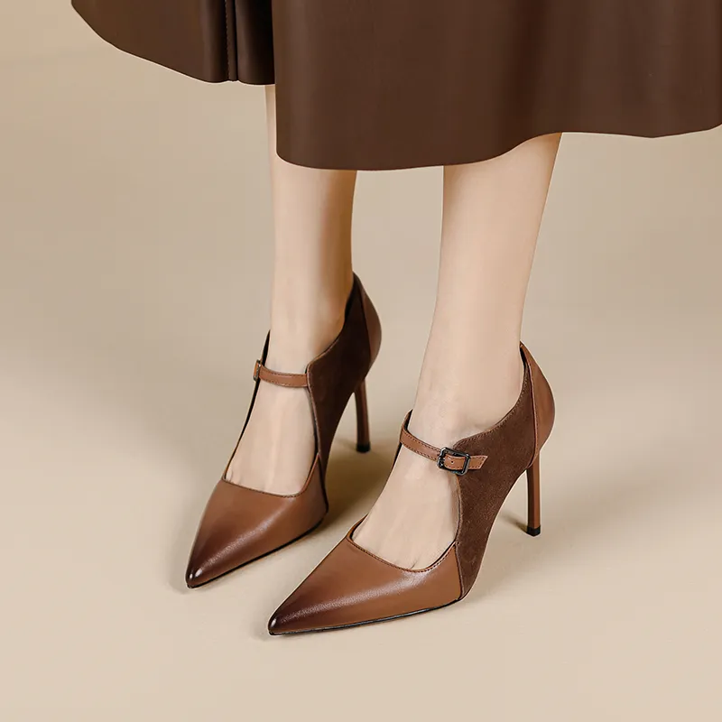 USS Shoes Ligia Women's Leather High Heel Pumps